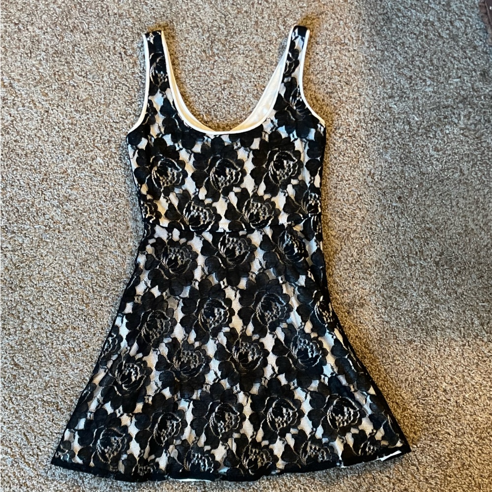 Like New Love...ady Black and White A-Line Cocktail Dress